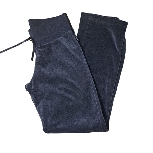 Calvin Klein Women's Charcoal Velour Straight Leg Drawstring Pants Size XS - Picture 5 of 8